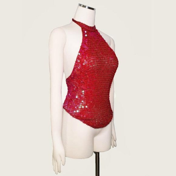 Knit Sequin Halter - Picture 3 of 6